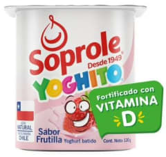 YOGHURT BATIDO FRUTILLA SOPROLE 120GR