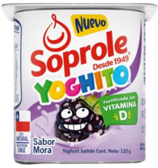 YOGHURT BATIDO MORA SOPROLE 120GR