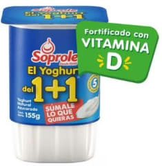 YOGHURT 1+1 NATURAL 155GR SOPROLE