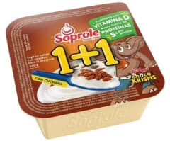 YOGHURT  1+1 CHOCOLATE 140GR SOPROLE