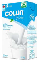 LECHE NATURAL DESCREMADA 1LT COLUN