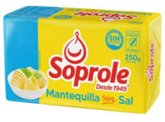 MANTEQUILLA SIN SAL 250 GR SOPROLE