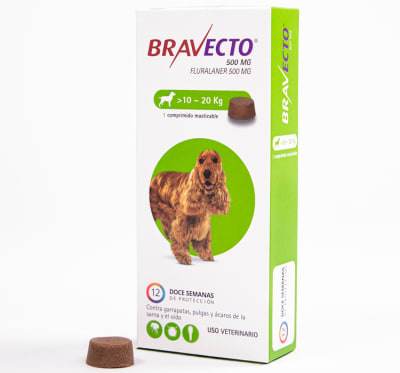 Bravecto 10 a 20 kg - Valor Promoción (antes $29.990)