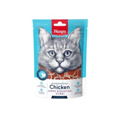 Wanpy Chicken Jerky & Codfish Sushi for Cats1