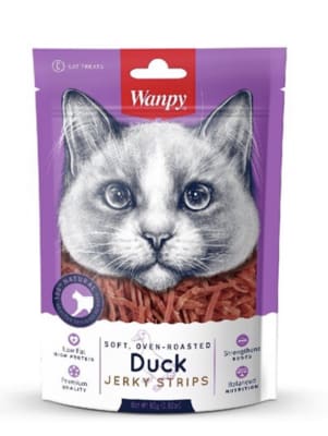 Wanpy Duck Jerky Strips for Cats1