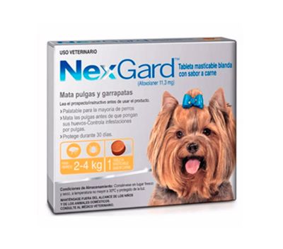 Nexgard 2 a 4 kg 1 comprimido - Valor Promoción (antes $9.990)