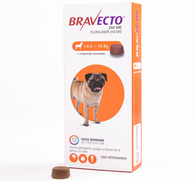 Bravecto 4.5 - 10 kg - Valor Promoción (antes $25.990)