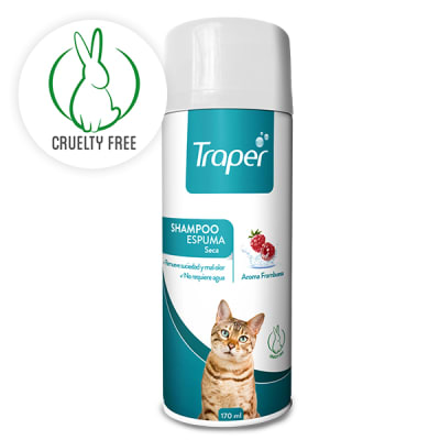 Shampoo Espuma Seca para Gato Traper1