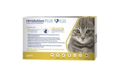 Revolution Plus 0,25% 1.25 a 2.5 kg - Valor Promoción (antes $11.890)