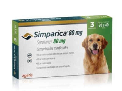 Simparica 80 mg 20 a 40 kg - 3 comprimidos Valor Promoción (antes $34.990)