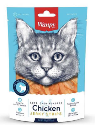 Wanpy Chicken Jerky Strips for Cats