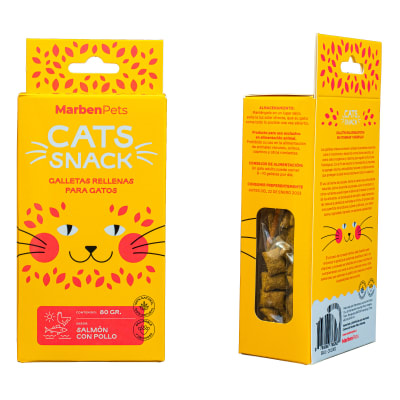 Galletas Rellenas Cats Snack Salmón con Pollo