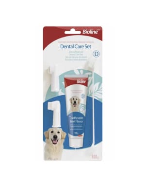 Kit Pasta Dental Perro - Sabor Carne Bioline