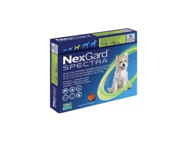 Nexgard Spectra 7,6 a 15 kg - 3 comprimidos