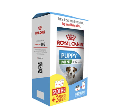 Royal Canin Pack Mini Puppy 3 kg + 3 sobres - Valor Promoción (antes $24.990)1
