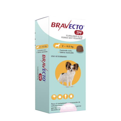 Bravecto 1M 2 - 4.5 kg ¡Oferta! (antes $8.990)1
