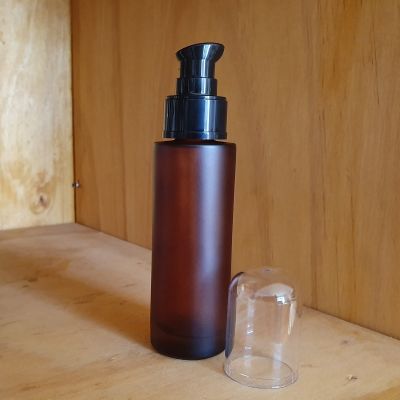 Botella Vidrio Ambar Frost 50 ml Cap Acrilico Botella Vidrio Ambar Frost 50 ml Cap Acrilico