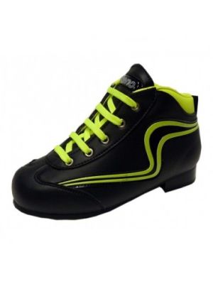 Bota Iniciacion Negro Amarillo Fluor 38+