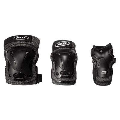 Roces Protecciones Ventiladas 3 Pack Junior Black