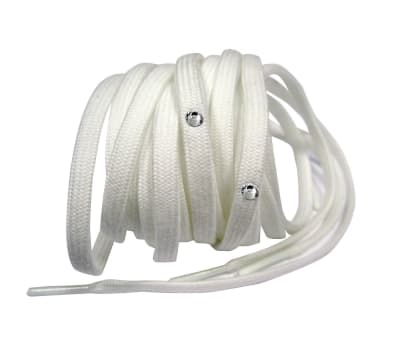 Cordones Con Cristal White
