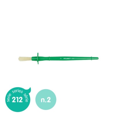 PINCEL REDONDO MANGO PLASTICO 18cm CERDAS 10x30mm MILAN (212)