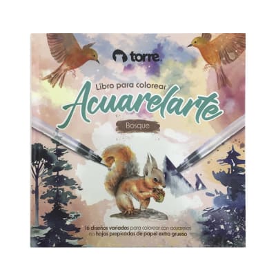 LIBRO COLOREAR ACUARELA 16H TORRE