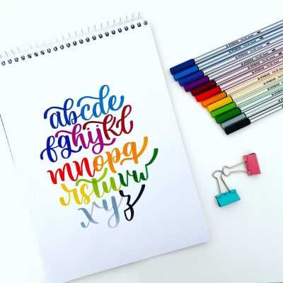 SET 12 PEN 68 BRUSH ARTY STABILO