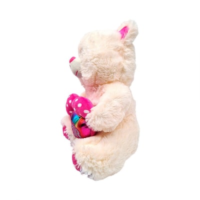 PELUCHE OSO C/CORAZON 2 COLORES