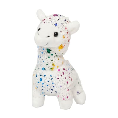 PELUCHE 15CM LLAMA C/BRILLO SURTIDO COLORES
