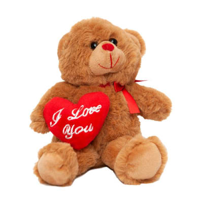 PELUCHE 11CM OSO C/CORAZON ROJO SURTIDO COLORES