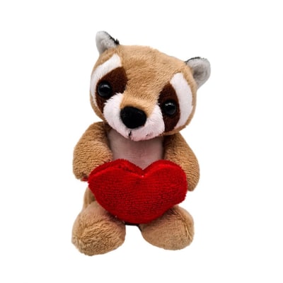 PELUCHE 12CM MAPACHE C/CORAZON