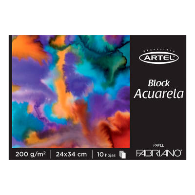BLOCK FABRIANO ACUARELA 10HJ200G24X34 CM