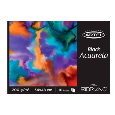 BLOCK FABRIANO ACUARELA 10HJ200G 34X48CM