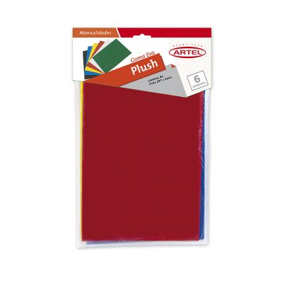 Goma Eva Stylo Plush 6 col A4