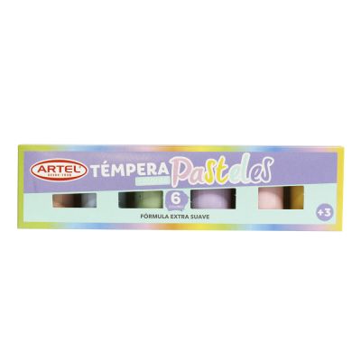 Est. Tempera Pasteles  6 colores