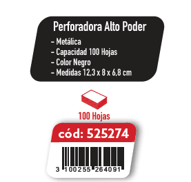 PERFORADORA ALTO PODER METAL 100 HJS. LAVORO
