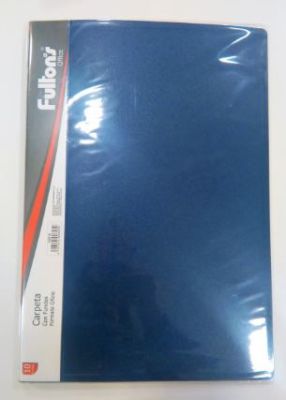 CARPETA C/FUNDAS OF. 10 FUNDAS VINIL AZUL FULTONS