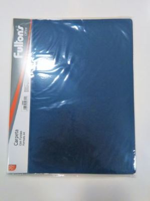 CARPETA C/FUNDAS A4 20 FUNDAS VINIL AZUL FULTONS