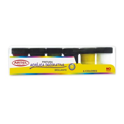 Est Pint Acril Decorativa 6 col 15ml