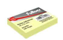NOTA ADH. 656 76X51 MM. 100 HJS. 1 UN. AMARILLO FULTONS