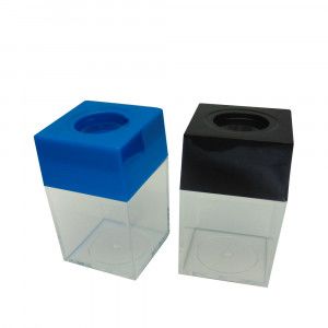 PORTA CLIPS PLAST. TRANSP. COLORES SURTIDOS MAGNETICO CUADRADO FULTONS