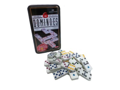 Domino De Plastico caja Metal