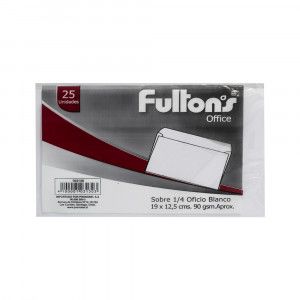 SOBRE 1/4 OFICIO BLANCO 90 GR. FULTONS