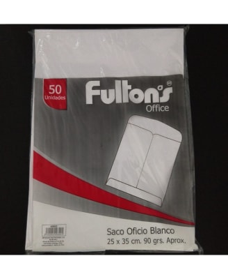 SOBRE SACO OFICIO BLANCO 90 GR. FULTONS