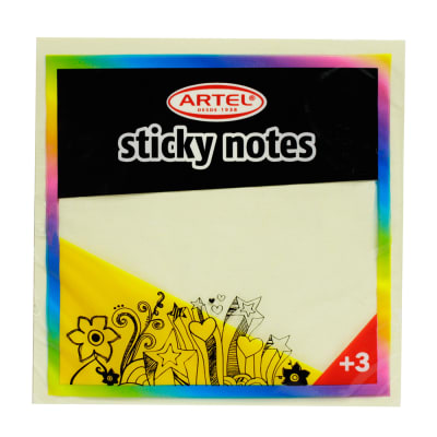 NOTAS ADHESIVAS AMARILLO 75X75 MM 100H