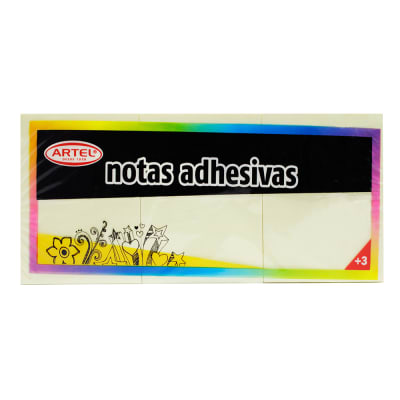 NOTAS ADHESIVAS X3 AMARILL 50X40 MM 100H