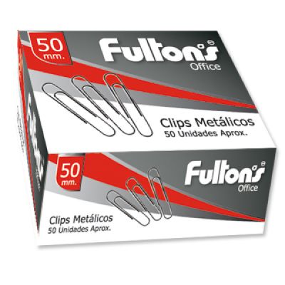 CLIP N?1 RED. CROMADO 50 MM. METALICO CJA. 50 UN. FULTONS