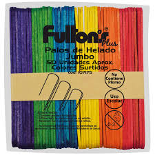 PALOS DE HELADO JUMBO COL./SURTIDOS 50 UN. APROX. FULTONS