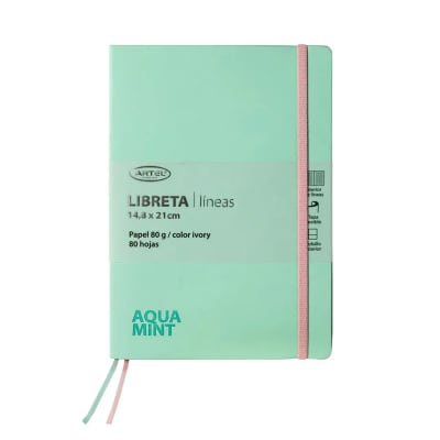 Libreta lisa A5 pastel