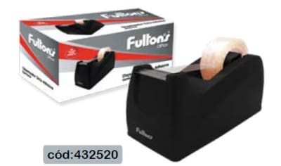 DISPENSADOR CINTA ADHESIVA NEGRO PLAST. ESCRITORIO MEDIANO FULTONS